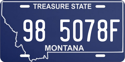 MT license plate 985078F