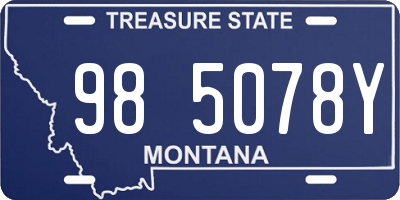 MT license plate 985078Y