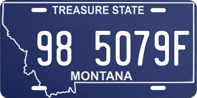 MT license plate 985079F
