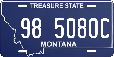 MT license plate 985080C