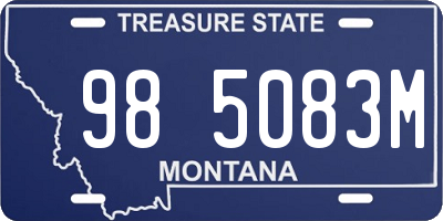 MT license plate 985083M
