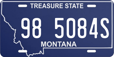 MT license plate 985084S