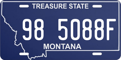 MT license plate 985088F