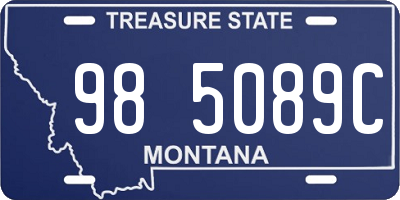 MT license plate 985089C
