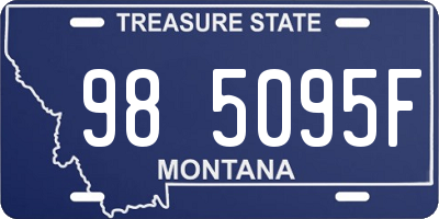 MT license plate 985095F
