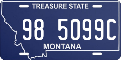MT license plate 985099C