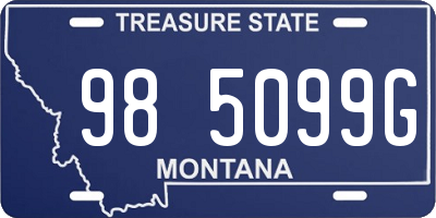MT license plate 985099G