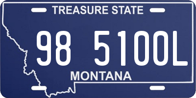 MT license plate 985100L