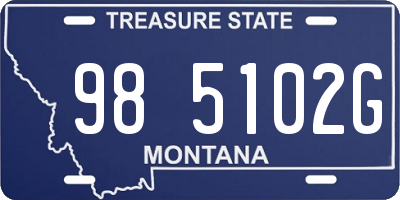 MT license plate 985102G