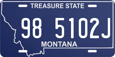 MT license plate 985102J