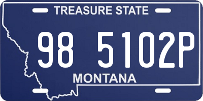 MT license plate 985102P