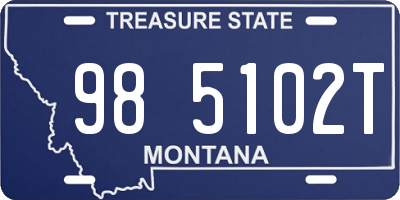 MT license plate 985102T