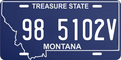 MT license plate 985102V