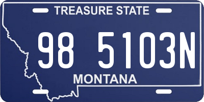 MT license plate 985103N