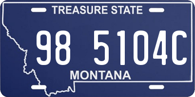 MT license plate 985104C