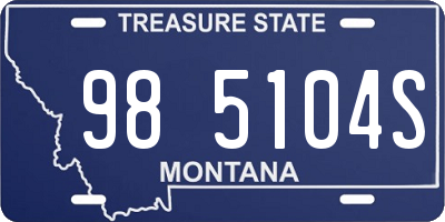 MT license plate 985104S
