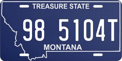 MT license plate 985104T