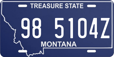 MT license plate 985104Z