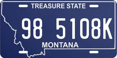 MT license plate 985108K