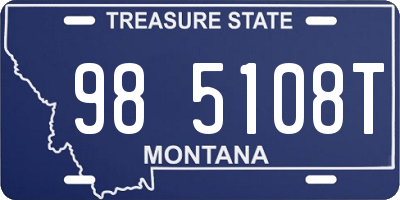 MT license plate 985108T