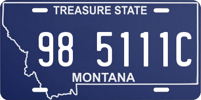 MT license plate 985111C