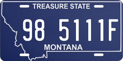 MT license plate 985111F