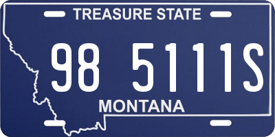 MT license plate 985111S