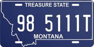 MT license plate 985111T