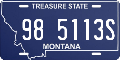 MT license plate 985113S