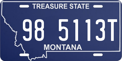 MT license plate 985113T