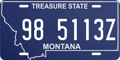 MT license plate 985113Z