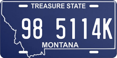 MT license plate 985114K