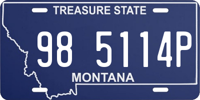 MT license plate 985114P