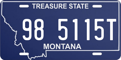 MT license plate 985115T