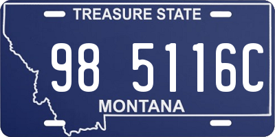 MT license plate 985116C