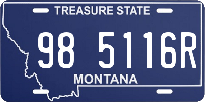 MT license plate 985116R