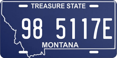 MT license plate 985117E