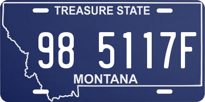 MT license plate 985117F