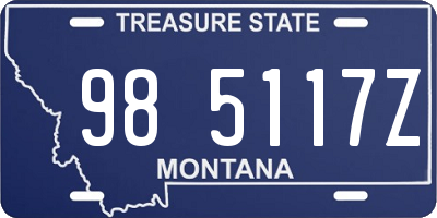 MT license plate 985117Z