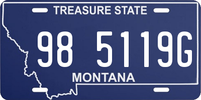 MT license plate 985119G