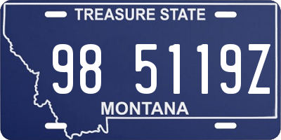 MT license plate 985119Z