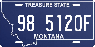 MT license plate 985120F