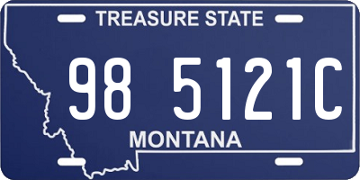 MT license plate 985121C