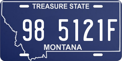 MT license plate 985121F