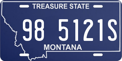 MT license plate 985121S