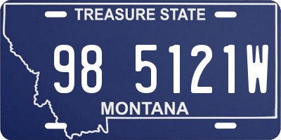MT license plate 985121W