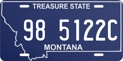 MT license plate 985122C