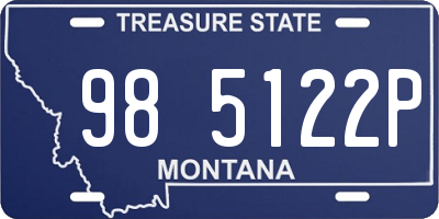 MT license plate 985122P