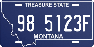 MT license plate 985123F