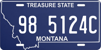MT license plate 985124C